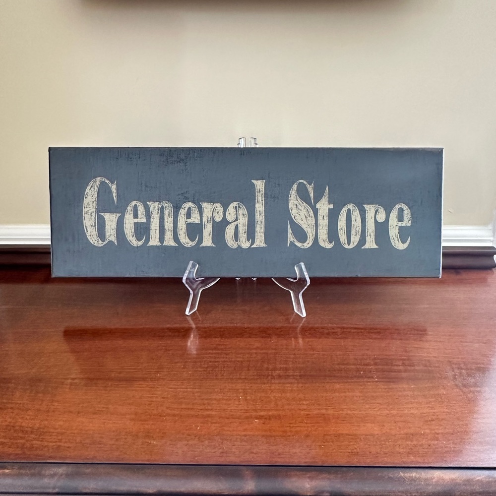 Wooden General Store wall sign